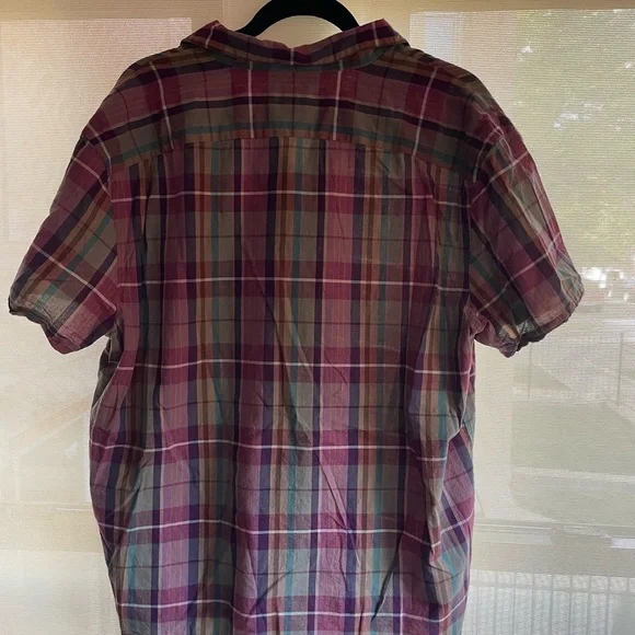 J. Crew Men's Purple and Green Plaid Shirt - Picture 2 of 3